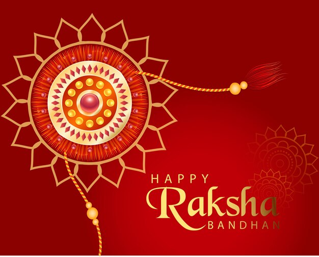 Vettore felice raksha bandhan celebrazione festival indù indiano saluto sfondo