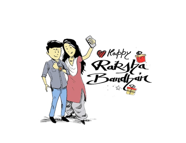 Happy Raksha Bandhan celebration vector illustration