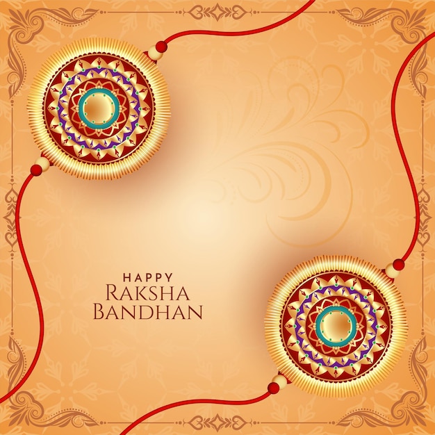 Disegno di sfondo del festival indiano culturale felice di raksha bandhan