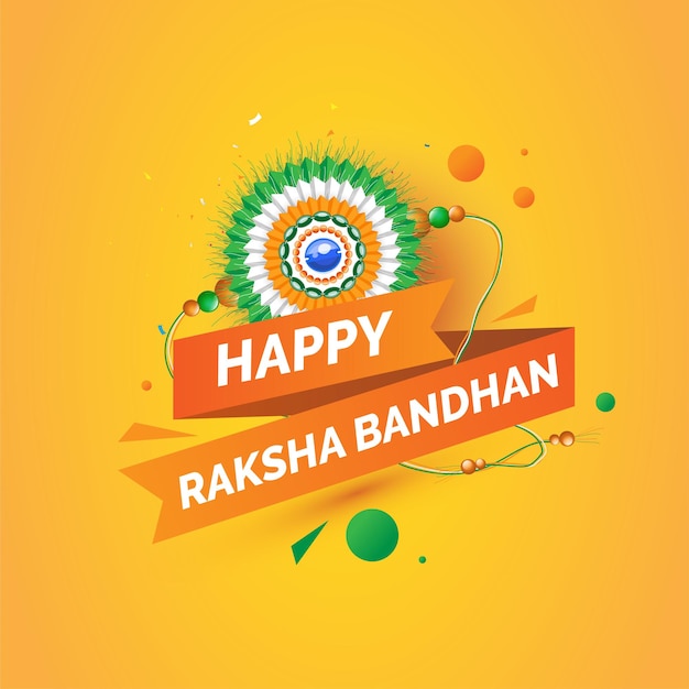 Modello di progettazione di sfondo del festival di raksha bandhan felice