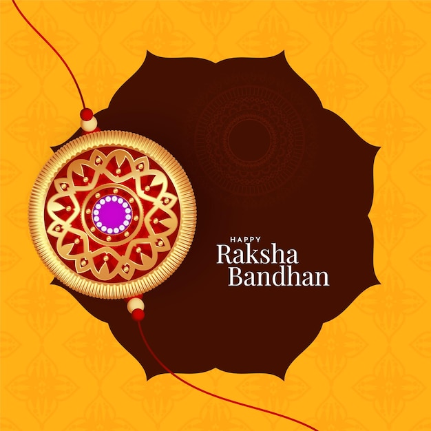 행복한 Raksha Bandhan 축제 인사말 우아한 배경
