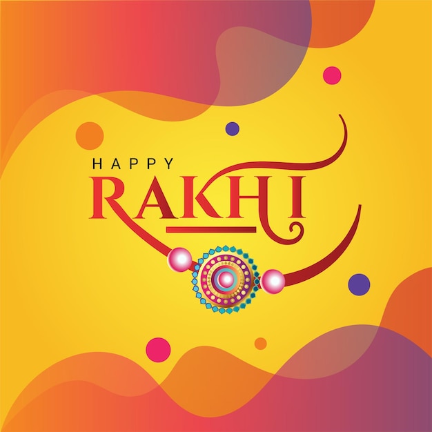 Happy Raksha Bandhan festival greeting with typography arts