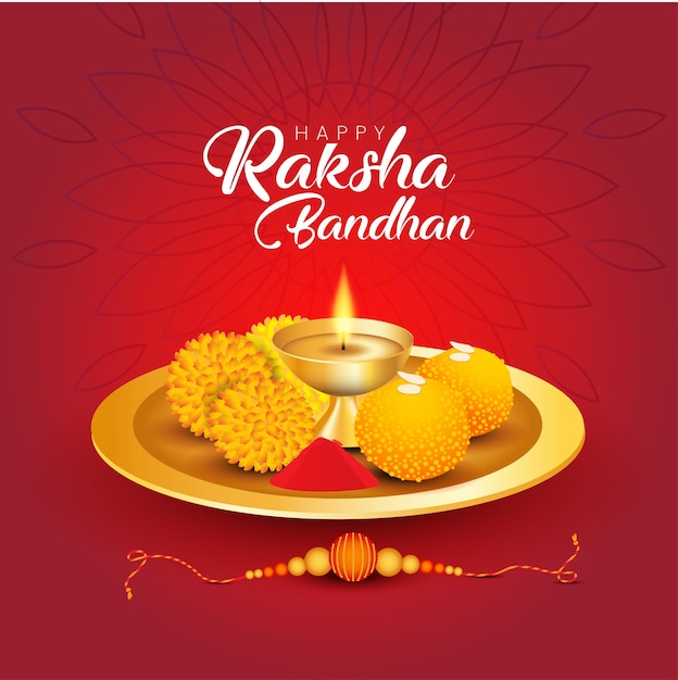 Happy Raksha Bandhan greeting card