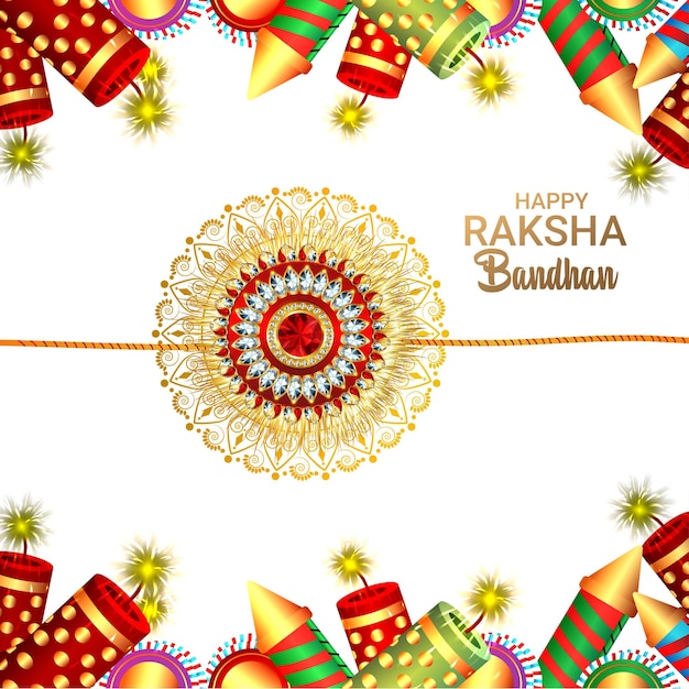 Vector happy raksha bandhan greeting card