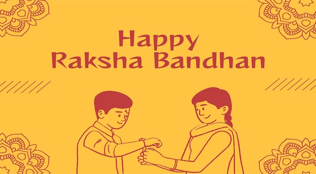 Vector happy raksha bandhan indian festival banner design