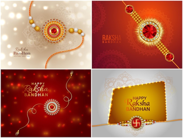 Happy raksha bandhan indian festival design collection