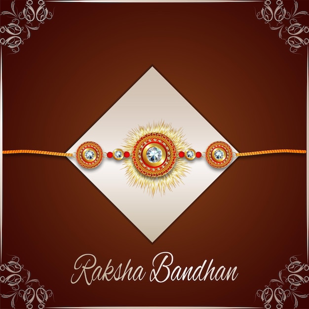 Happy raksha bandhan indian festival greeting card