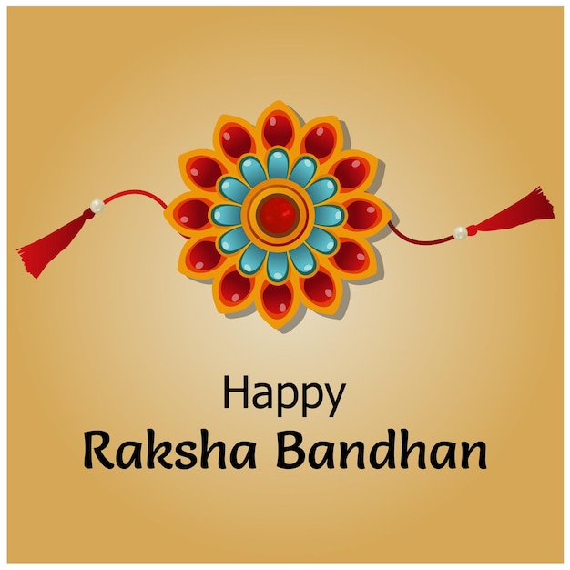 Vector happy raksha bandhan indian hindu festival celebration vector design