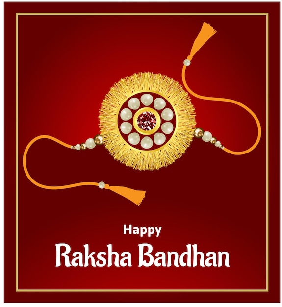 크리에이 티브 배경으로 행복 Raksha Bandhan 인도 힌두교 축제 축 하 벡터 일러스트