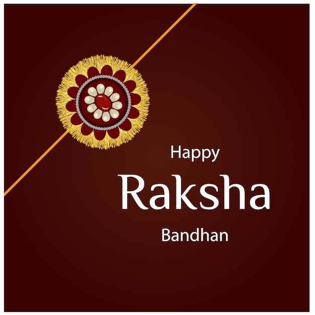 Happy raksha bandhan indian hindu festival celebration vector illustrations with creative background