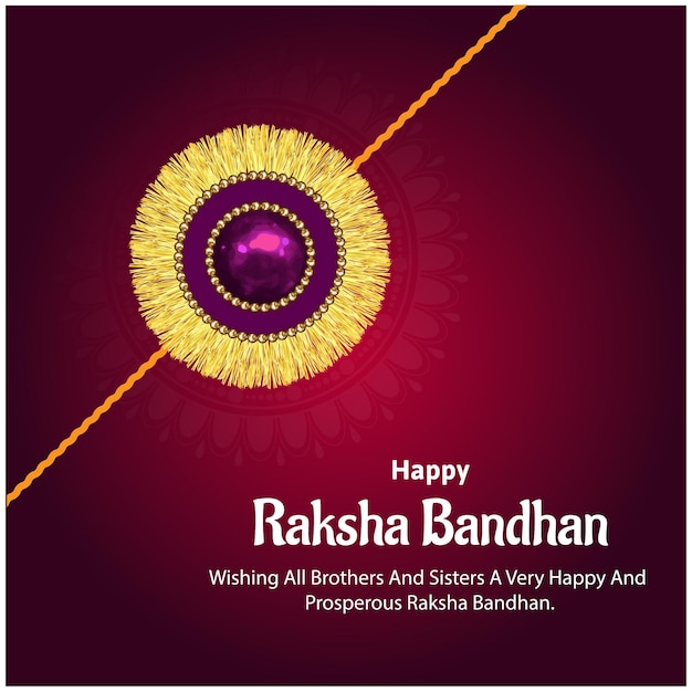 Vector happy raksha bandhan indian hindu festival celebration vector illustrations with creative background