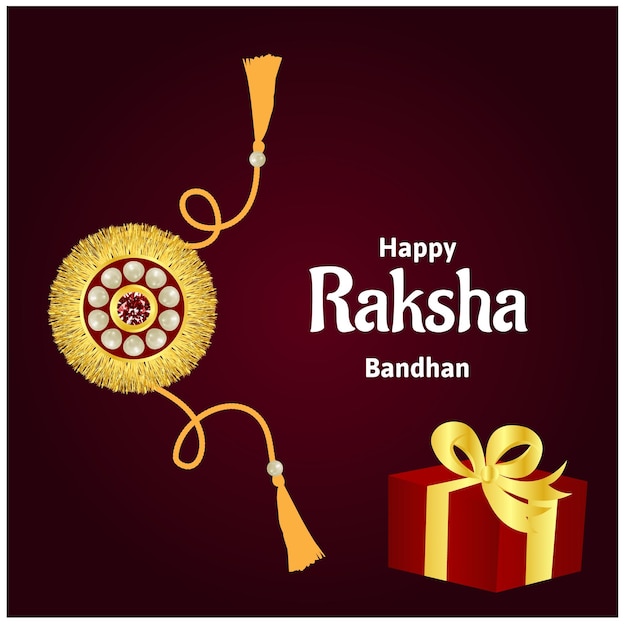 크리에이 티브 배경으로 행복 Raksha Bandhan 인도 힌두교 축제 축 하 벡터 일러스트