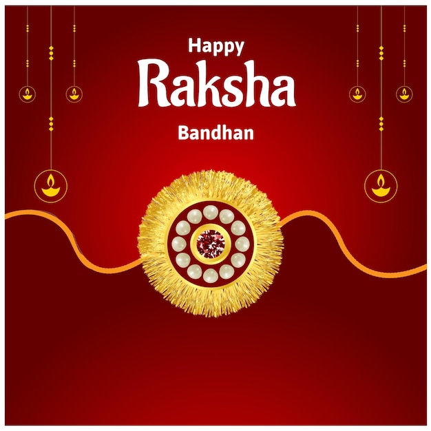 Happy Raksha Bandhan Indian Hindu Festival Celebration vectorillustraties met creatieve achtergrond