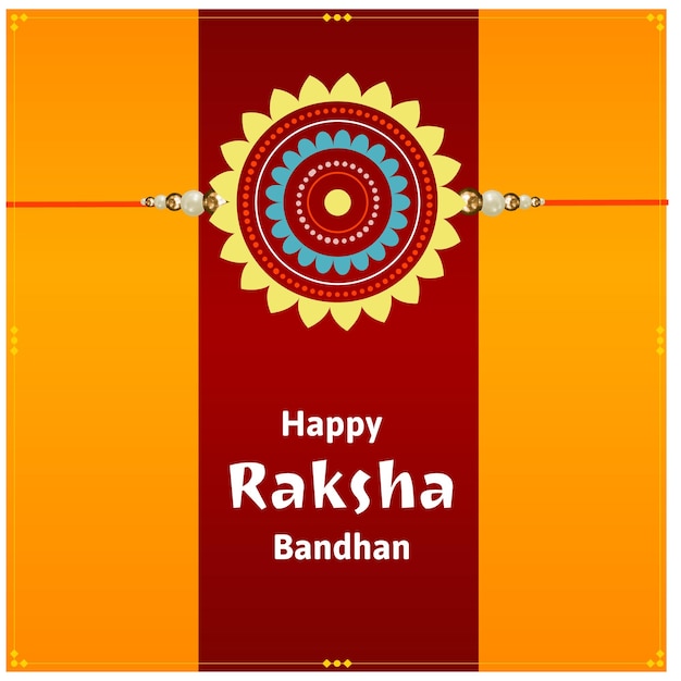 Happy Raksha Bandhan Indian Hindu Festival Celebration vectorillustraties met creatieve achtergrond