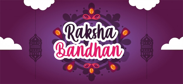 Vector happy raksha bandhan poster