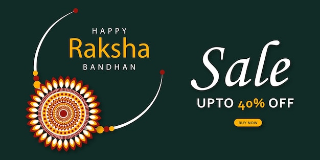 Vector happy raksha bandhan sale banner design