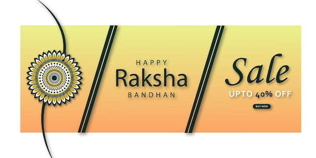 Vector happy raksha bandhan sale banner ontwerp