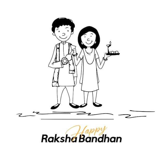 Vector happy raksha bandhan social media post design
