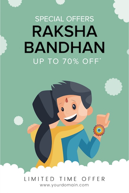 Happy Raksha Bandhan Speciale aanbiedingen Sale Banner