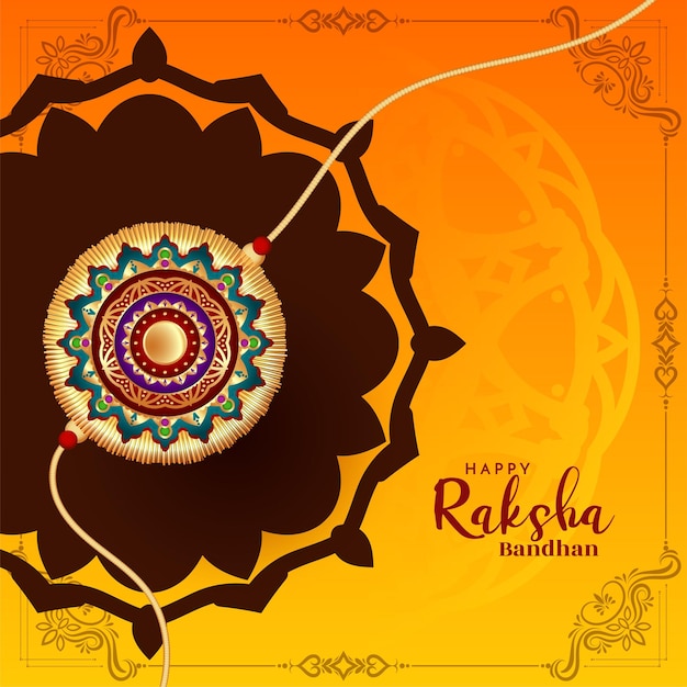 Vector happy raksha bandhan traditional festival beautiful background vector