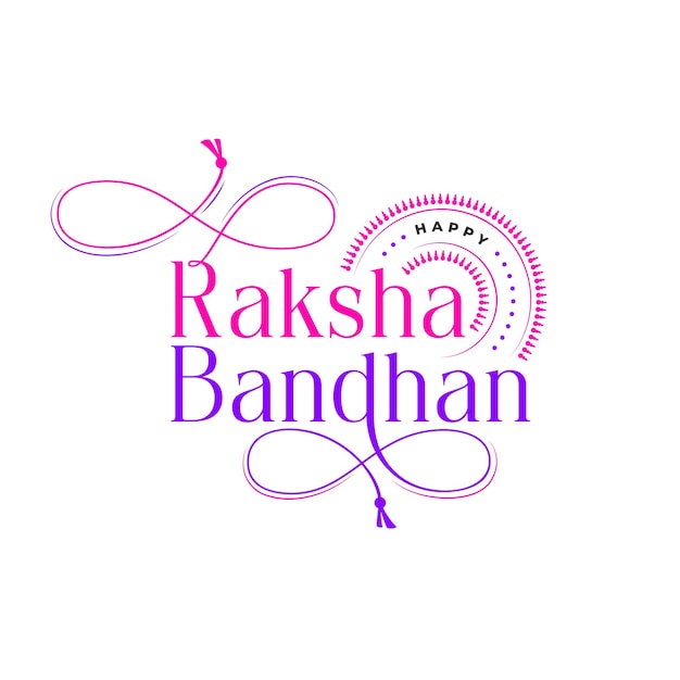 Happy Raksha Bandhan Typography Design Template Vector Illustration