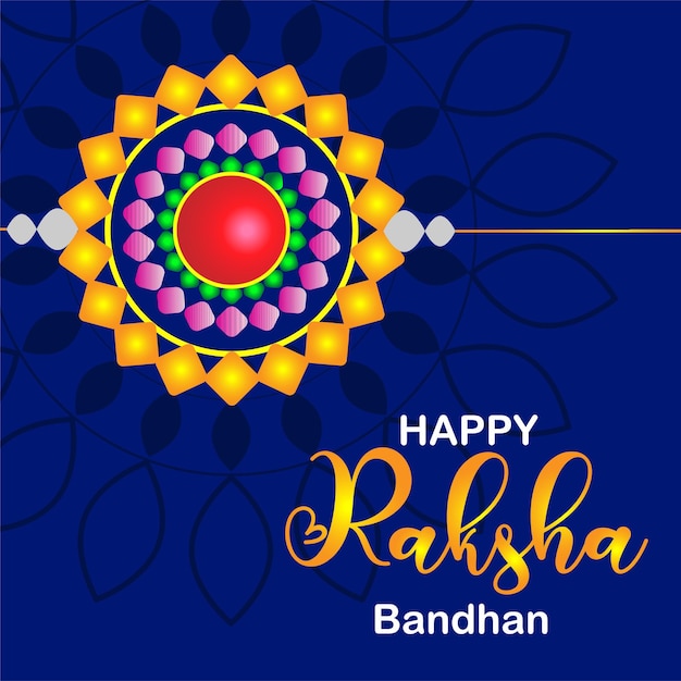 Happy Raksha Bandhan Vector Illustration Hand Draw Creative Design