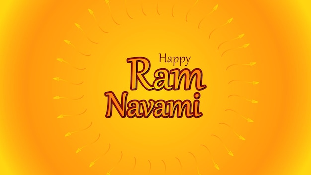 Happy Ram Navami celebration greetings card template illustration design with colorful festival back