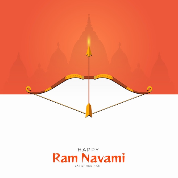 Vector happy ram navami festival of india social media post