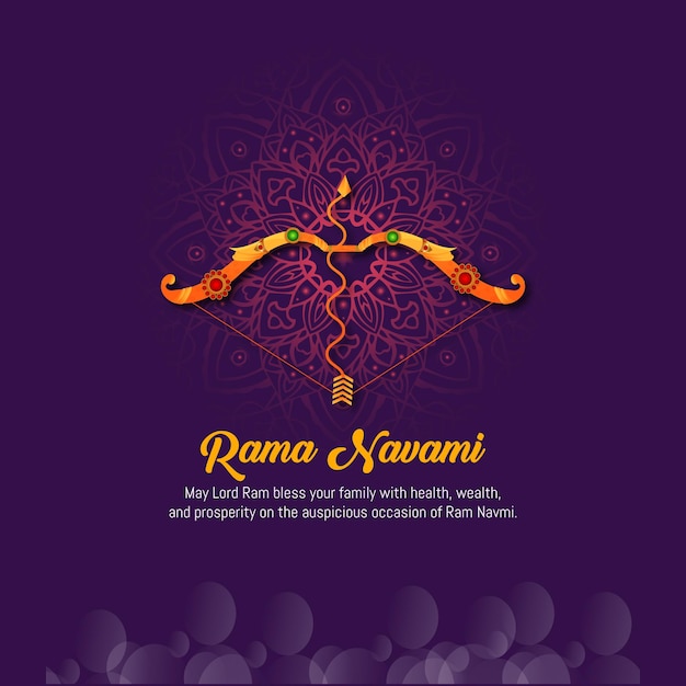 Happy ram navami india festival celebration illustration background