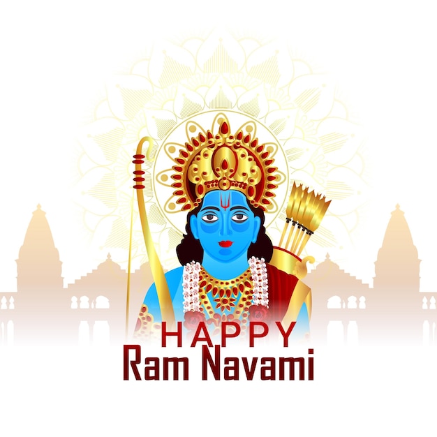 Happy ram navami indian festival feestkaart