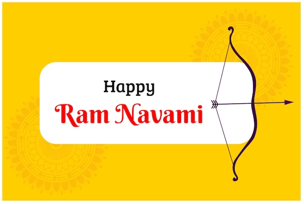 Felice ram navami indian hindu festival vector design