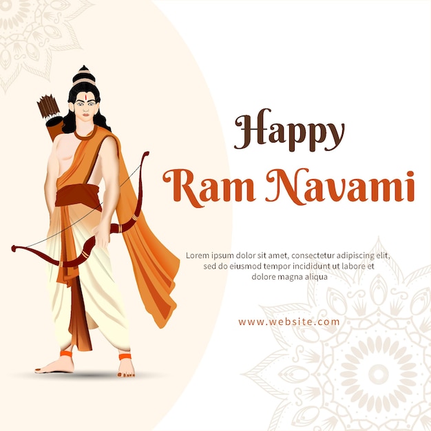 Vector happy ram navami