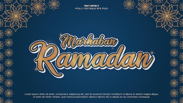 Happy Ramadan 3d Editable Text Effect