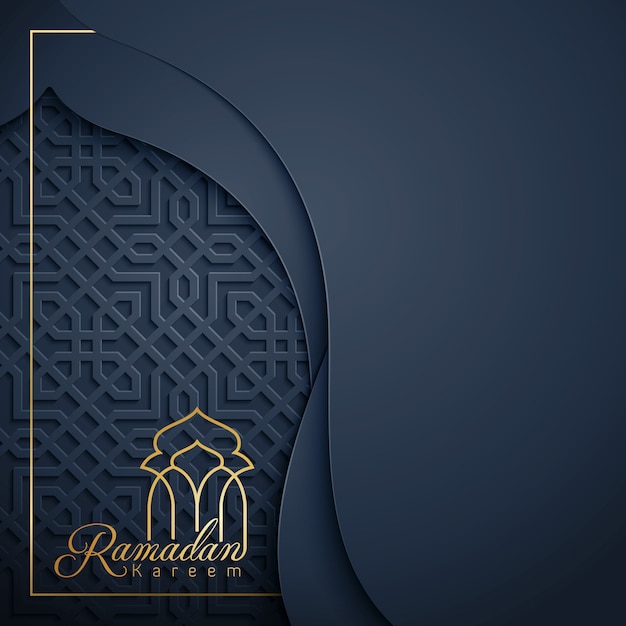 Happy ramadan kareem greeting background