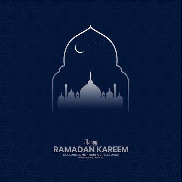 Vector happy ramadan kareem ramadan kareem creatief ontwerp voor social media postbanner advertenties