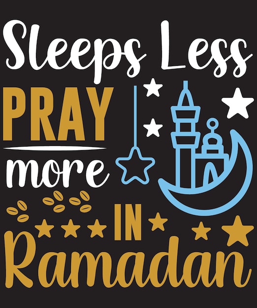 Happy ramadan tshirt design vector