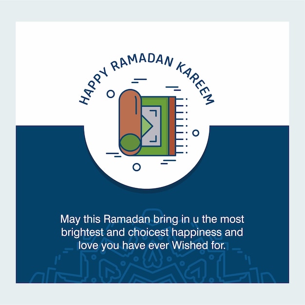 Happy ramdan typogrpahy with elegent design vector