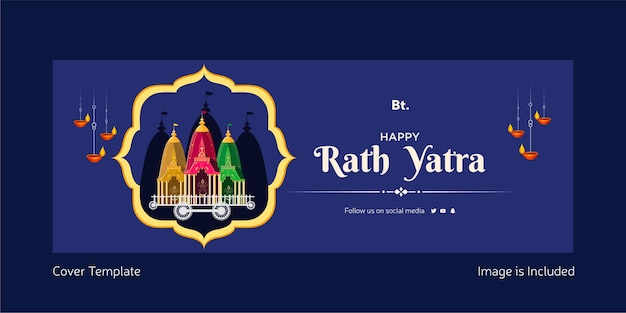 Happy rath yatra cover page template