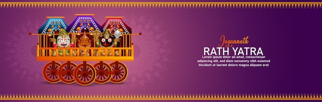 Vector happy rath yatra design concept