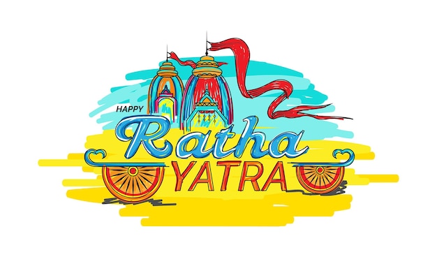 Шаблон оформления приветствия фестиваля happy rath yatra