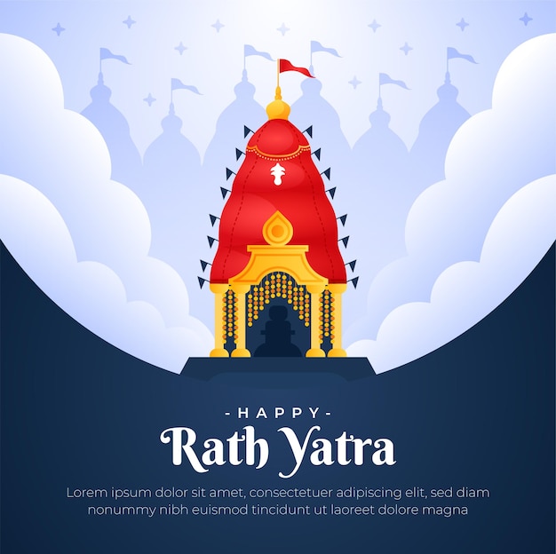 happy rath yatra holiday celebration for social media post