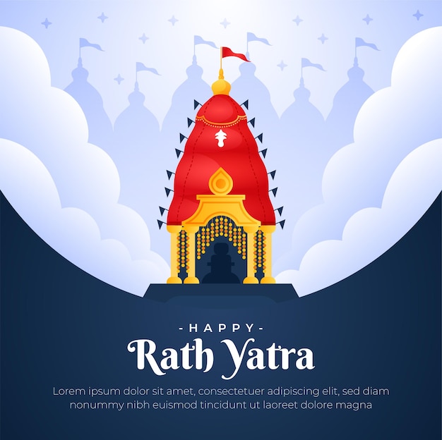 Happy Rath Yatra holiday celebration for social media post