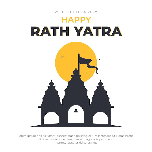 Happy rath yatra Indian festival