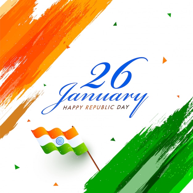 Vector happy republic day background.