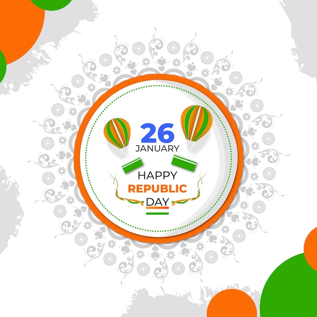 Happy republic day celebration greeting background