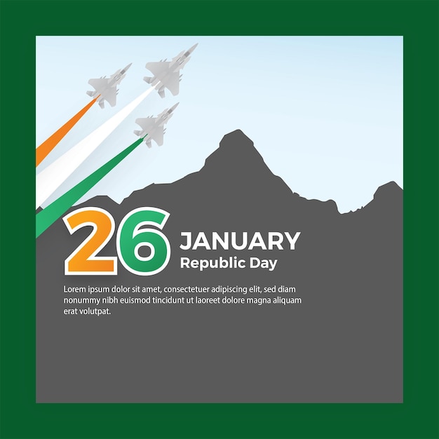 Happy Republic Day celebration with fighter jets