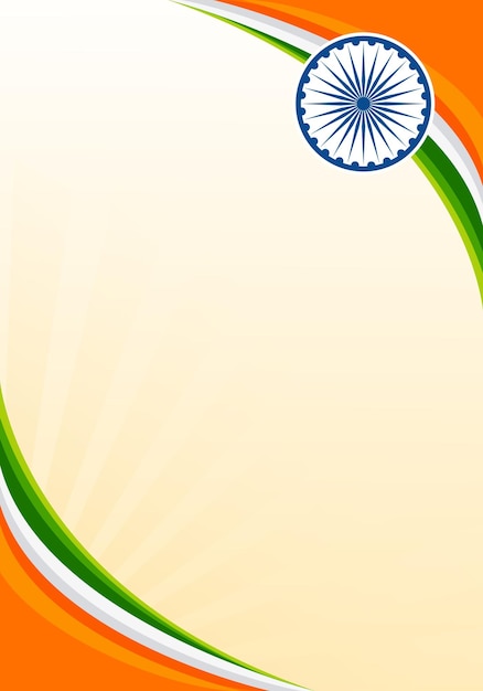 Vector happy republic day india background with ashok chakr indian flag