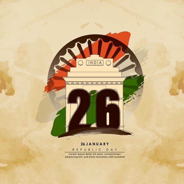 Vector happy republic day of india celebration