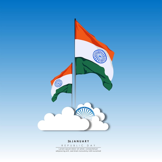 Premium Vector | Happy republic day of india celebration