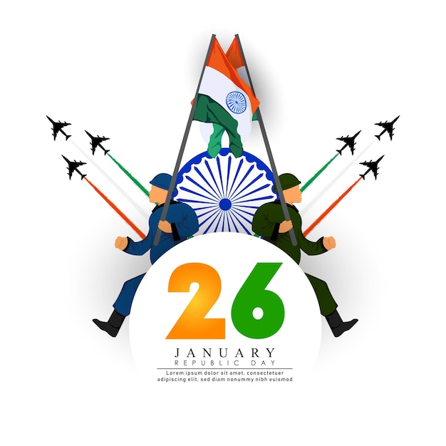 Vector happy republic day of india celebration